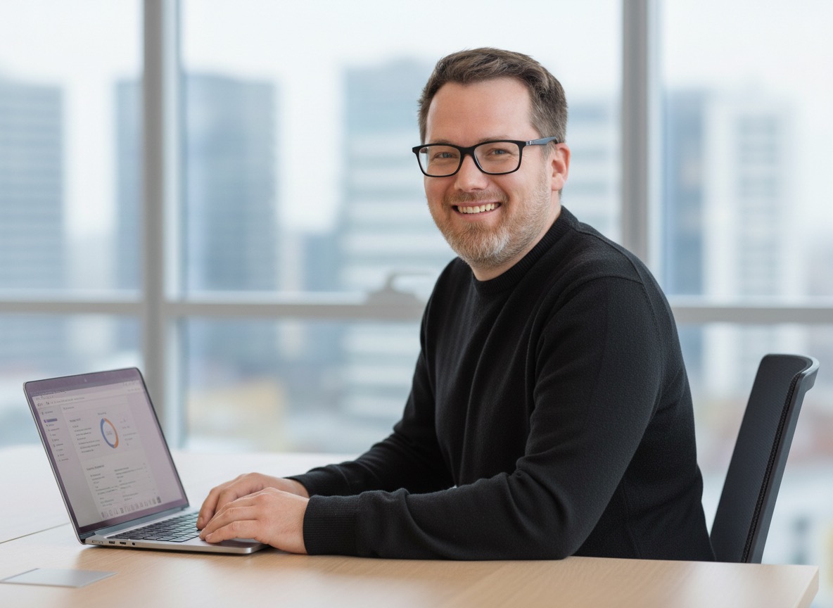Stephen Herforth bei der Arbeit an smartply